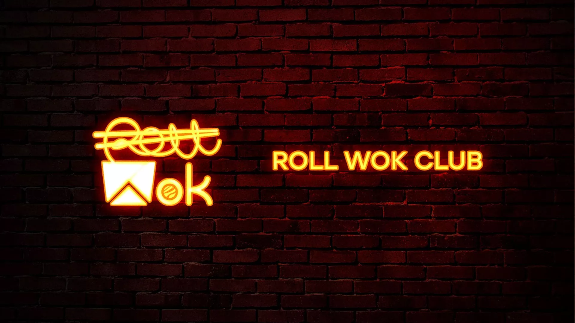 Разработка интерьерной вывески суши-бара «Roll Wok Club» в Южноуральске