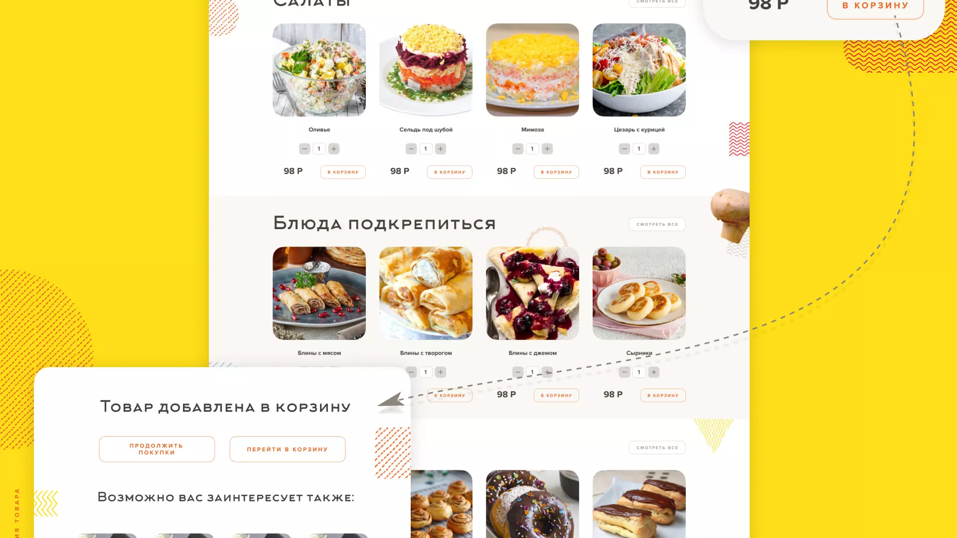 Разработка сайта кафе-столовой «Суп-Мясо-Салат» в Южноуральске
